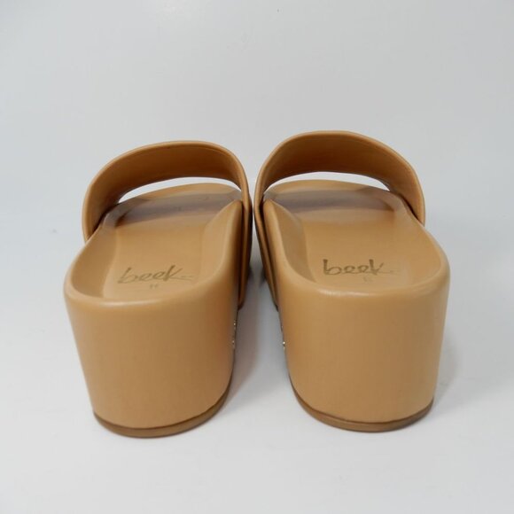 Beek Albatross Platform Flatform Slide Sandal Size 8 Nude Beige Leather NEW $310 - Picture 7 of 15